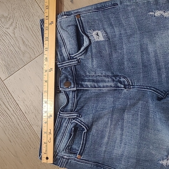 Judy Blue Jeans Women's sz 5/27 Boyfriend Fit Mid Rise Distressed Denim Jeans - Picture 14 of 15